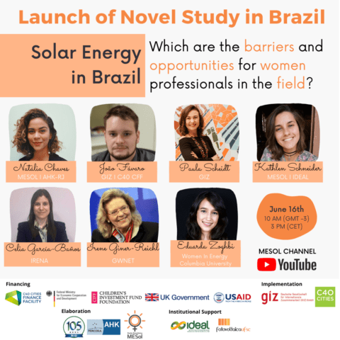 Event Launch poster of Gender study in Solar Energy in Brazil