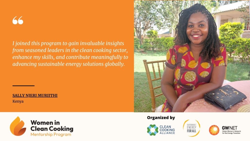 Social media cards of Women in clean cooking mentoring program 2025